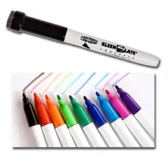 KleenSlate&reg; Assorted Colors Fine Point Dry Erase Markers with Erasers,10 Pack