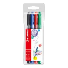 Stabilo&reg; PointMax Basic 4 Color Pen Wallet Set