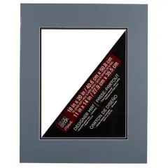 16" x 20" Double Mat by Studio D&eacute;cor&reg;, 11" x 14" Opening Military Blue