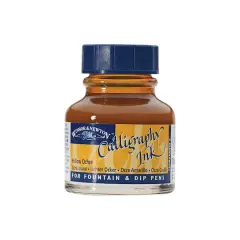 Winsor & Newton&reg; Calligraphy Ink, 30mL Yellow Ochre