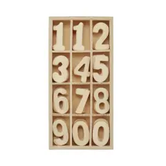 1.5" Punch Cut Wood Numbers Set by Make Market&reg;
