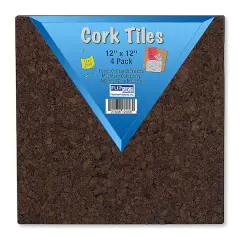 Dark Cork Squares, 12 x 12, Pack of 4