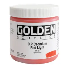 Golden&reg; Heavy Body Acrylic Paint, 16oz. C P Cadmium Red Light