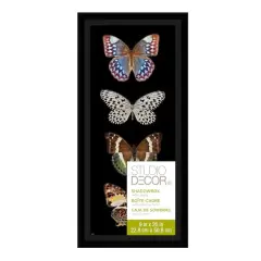 9" x 20" Black Panel Shadow Box by Studio D&eacute;cor&reg;
