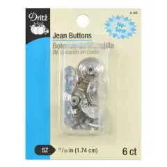 Dritz&reg; Jean Buttons, Nickle 11/16"