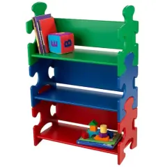 KidKraft Puzzle Book Shelf, Primary