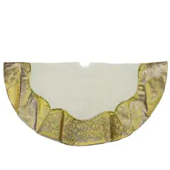 48" Metallic Gold Flourish Tree Skirt