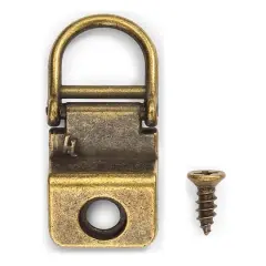 1-Hole Canvas Flat Mount D-Ring Hanger, 2ct.