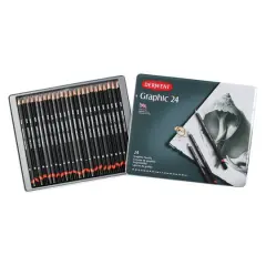 Derwent&reg; Graphic Complete 24 Pencil Tin Set