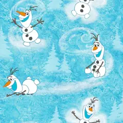 Disney&reg; Light Blue Olaf Winter Toss Quilting Cotton Fabric