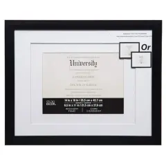 11" x 14" Black Double Mat Document Frame by Studio D&eacute;cor&reg;