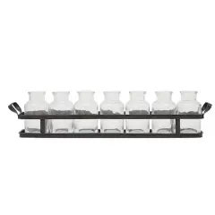 Hello Honey&reg; Glass Bottle Set & Metal Tray