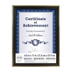 Basics 8.5" x 11" Black & Gold Multipurpose Document Frame by Studio D&eacute;cor&reg;