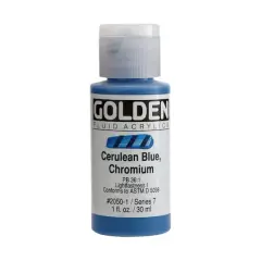 Golden&reg; 1oz. Fluid Acrylics Cerulean Blue Chromium
