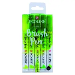 Ecoline&reg; Liquid Watercolour Brush Pen 5 Color Set, Green