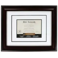 6" x 8" Mahogany Document Frame with Double Mat by Studio D&eacute;cor&reg;