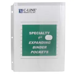 C-Line&reg; Clear Super Heavyweight Poly Binder Pockets, Pack of 10
