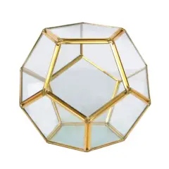 Gold Octagon Glass Terrarium By Ashland&trade;