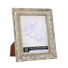 Expressions&trade; 8" x 10" Gray Lace Overlay Frame by Studio D&eacute;cor&reg;