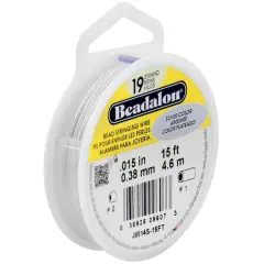 Beadalon&reg; 19 Strand Bead Stringing Wire, Silver, 0.015"