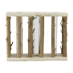 7.75" Branches in Wood Frame Vase Tabletop Accent