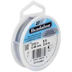 Beadalon&reg; 49 Strand Bead Stringing Wire, Satin Silver