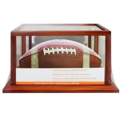 Brown Football Display Case With Mirror Back by Studio D&eacute;cor&reg;