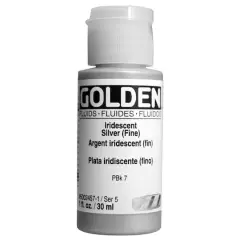 Golden&reg; Iridescent Fluid Acrylics, 1oz. Iridescent Silver (Fine)