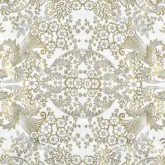 Gold/White Paradise Lace Oilcloth