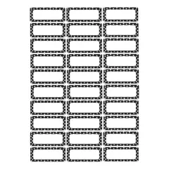 Ashley Productions Black & White Dots Small Magnetic Nameplates, 3 Packs