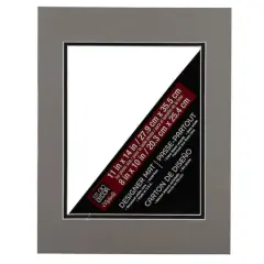 11" x 14" Double Mat By Studio D&eacute;cor&reg;, 8" x 10" Opening Steel Gray
