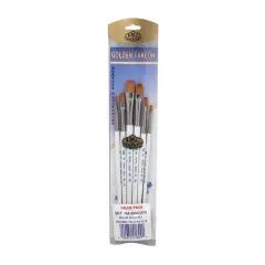 Royal & Langnickel&reg; Zip N' Close Gold Taklon Shader Brush Set