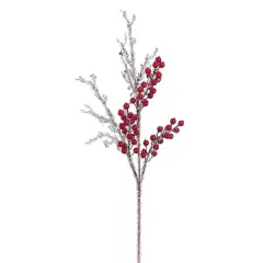 32" Iced Berry Twig Stem, Red