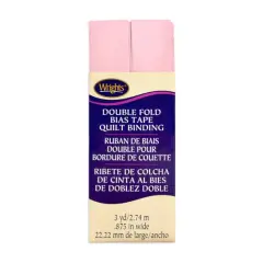 7/8" Light Pink Double Fold Bias Tape Quilt Binding - 3 Yards