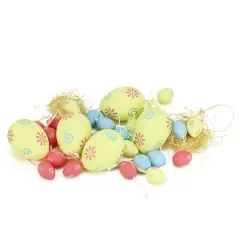 Set of 29 Multicolor Painted Spring Easter Egg Ornaments