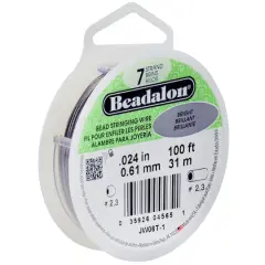 Beadalon&reg; 7 Strand Bright Bead Stringing Wire, 0.024"