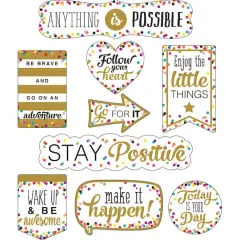 Teacher Created Resources VA: Clingy Thingies&reg; Confetti Positive Sayings Accents