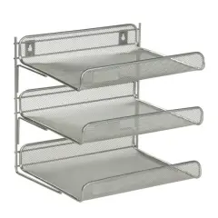 Honey Can Do 3-Tier Desk Organizer Silver