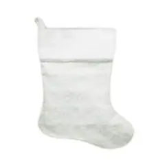 20.5" Iridescent Glitter Snowflake Stocking