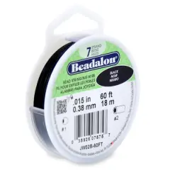 Beadalon&reg; 7 Strand Bead Stringing Wire, 60 ft. Black