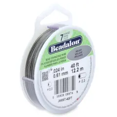 Beadalon&reg; 0.61mm Bright 7 Strand Bead Stringing Wire