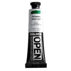 Golden&reg; OPEN&trade; Slow-Drying Acrylics, 2oz. Permanent Green Light