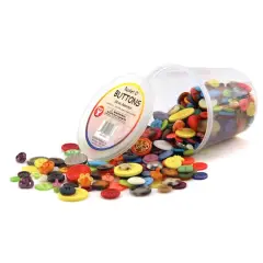 Hygloss Assorted Buttons, 16 oz Per Pack, 3 Packs