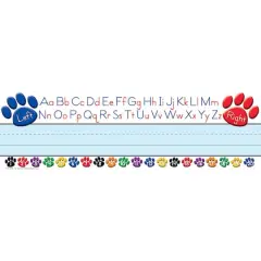 Colorful Paw Prints Alphabet Name Plates