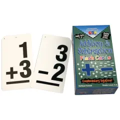 Learning Advantage&trade; Double Value Addition & Subtraction Vertical Flash Cards