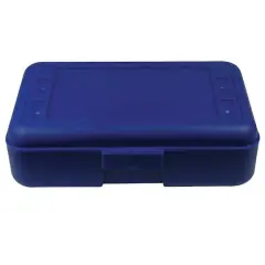Plastic Pencil Box Dark Blue