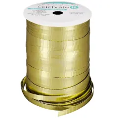 100yd. Gold Crimped Curling Ribbon by Celebrate It&trade;