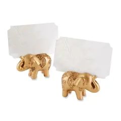 Kate Aspen&reg; Lucky Golden Elephant Place Card Holder, 6ct.