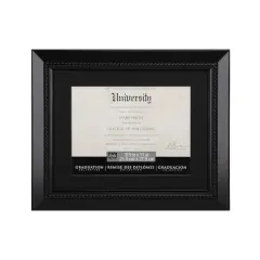8.5" x 11" Black Document Frame with Mat by Studio D&eacute;cor&reg;