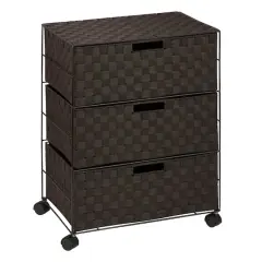 Honey Can Do Espresso 3-Drawer Chest with Wheels